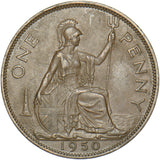 1950 Penny - George VI British Bronze Coin - Nice