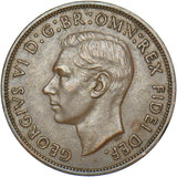 1950 Penny - George VI British Bronze Coin - Nice