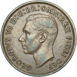 1950 Penny - George VI British Bronze Coin - Very Nice