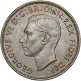 1950 Penny - George VI British Bronze Coin - Very Nice