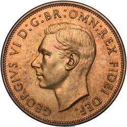 1950 Proof Penny - George VI British Bronze Coin - Superb