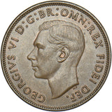 1951 Penny - George VI British Bronze Coin - Very Nice