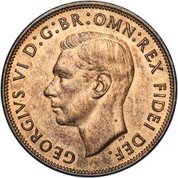 1951 Penny - George VI British Bronze Coin - Very Nice