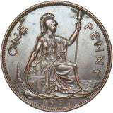1951 Penny - George VI British Bronze Coin - Very Nice
