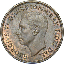 1951 Penny - George VI British Bronze Coin - Very Nice
