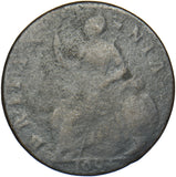 1694 Halfpenny - William & Mary British Copper Coin
