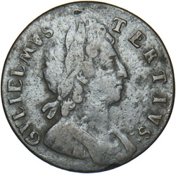 1696 Halfpenny - William III British Copper Coin