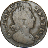 1701 Halfpenny (Unbarred A’s) - William III British Copper Coin