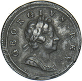 1717 Halfpenny - George I British Copper Coin - Nice