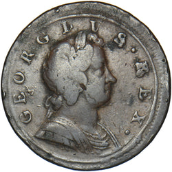 1721 Halfpenny (1 Over 0) - George I British Copper Coin