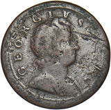 1724 Halfpenny - George I British Copper Coin