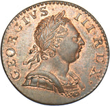 1774 Halfpenny - George III British Copper Coin - Superb