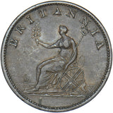 1806 Halfpenny - George III British Copper Coin - Nice