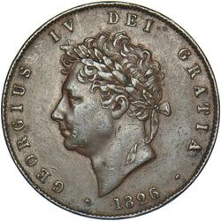 1826 Halfpenny - George IV British Copper Coin - Nice