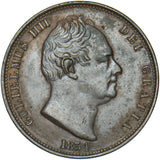 1834 Halfpenny - William IV British Copper Coin - Very Nice