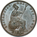 1834 Halfpenny - William IV British Copper Coin - Very Nice