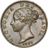 1841 Halfpenny - Victoria British Copper Coin - Very Nice