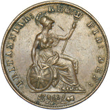 1841 Halfpenny - Victoria British Copper Coin - Very Nice