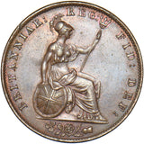 1841 Halfpenny - Victoria British Copper Coin - Very Nice