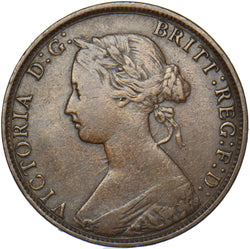 1871 Halfpenny - Victoria British Bronze Coin - Nice