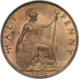 1896 Halfpenny - Victoria British Bronze Coin - Superb