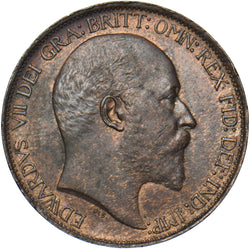 1902 Halfpenny - Edward VII British Bronze Coin - Very Nice