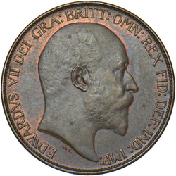 1910 Halfpenny - Edward VII British Bronze Coin - Very Nice