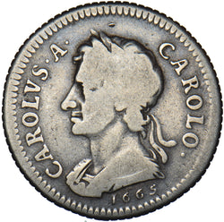 1665 Silver Pattern Farthing (Peck 414) - Charles II British Coin