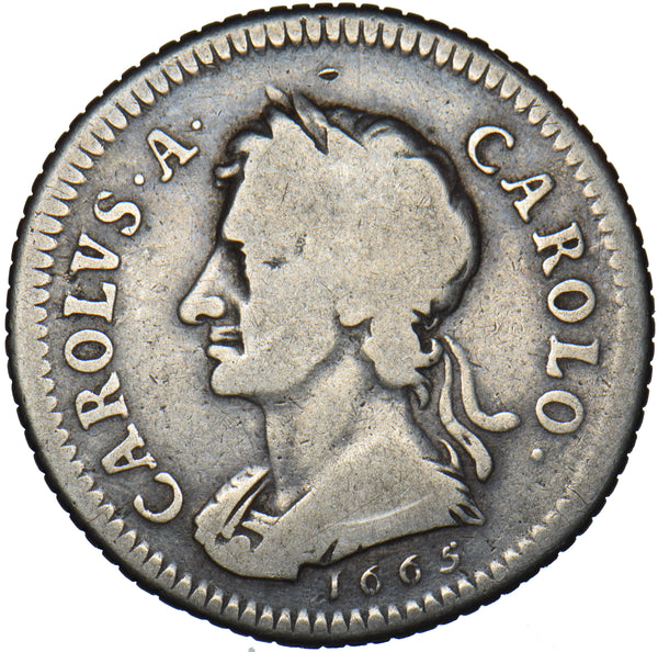 1665 Silver Pattern Farthing (Peck 414) - Charles II British Coin
