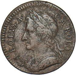 1672 Farthing - Charles II British Copper Coin