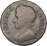 1673 Farthing - Charles II British Copper Coin