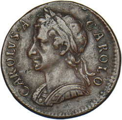 1675 Farthing - Charles II British Copper Coin - Nice