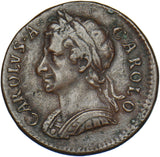 1675 Farthing - Charles II British Copper Coin - Nice