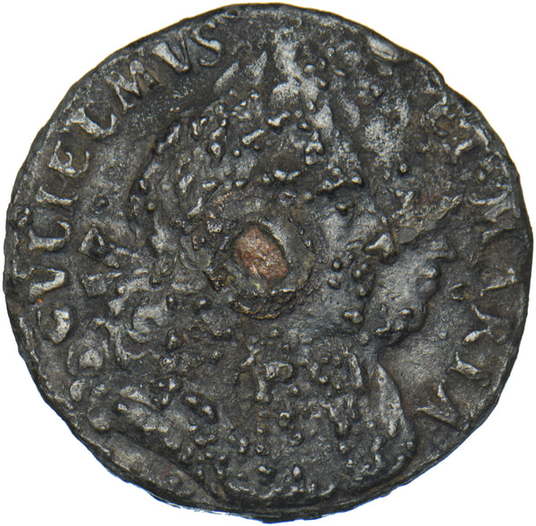 1691 Tin Farthing - William & Mary British Coin