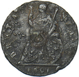 1691 Tin Farthing - William & Mary British Coin