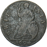 1694 Farthing - William & Mary British Copper Coin