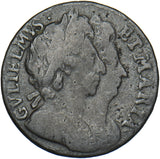 1694 Farthing - William & Mary British Copper Coin