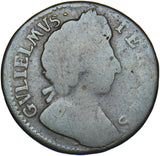 1696 Farthing - William III British Copper Coin