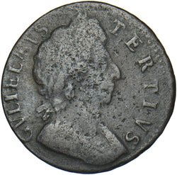 1698 Farthing (Date in Exergue) - William III British Copper Coin