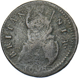 1698 Farthing (Date in Exergue) - William III British Copper Coin