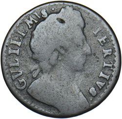 1700 Farthing - William III British Copper Coin