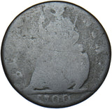 1700 Farthing - William III British Copper Coin