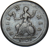 1720 Farthing - George I British Copper Coin - Nice