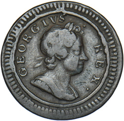 1724 Farthing - George I British Copper Coin - Nice