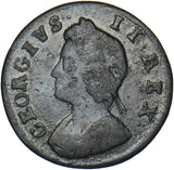 1731 Farthing - George II British Copper Coin