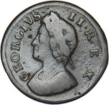 1737 Farthing - George II British Copper Coin