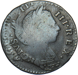 1774 Farthing (Double Struck Counterfeit) - George III British Copper Coin