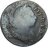 1774 Farthing (Double Struck Counterfeit) - George III British Copper Coin