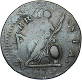 1774 Farthing (Double Struck Counterfeit) - George III British Copper Coin