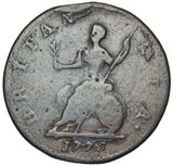 1775 Farthing - George III British Copper Coin